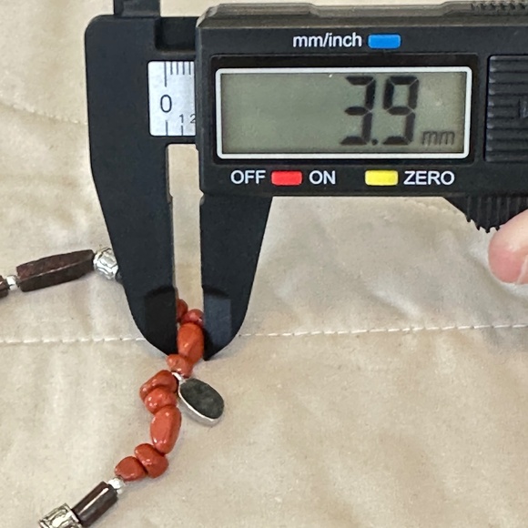 Poppy Jasper & Red Jasper Stone stretchy bracelet, w/Scorpio charm - Picture 11 of 16